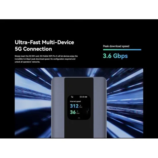 Huawei 5G Pro Portable Router &ndash; Powerful 7000 Mah Battery &ndash; Grey